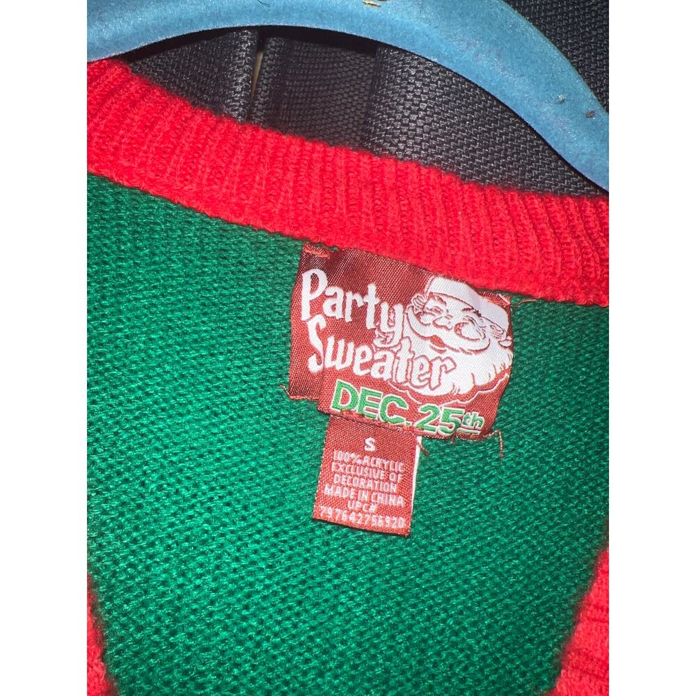 Ugly Christmas Sweater Xmas Size Small Cat - Picture 2 of 3